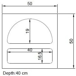 Noptiera Lorin Alb 50x50x38 cm