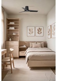 Ventilator de tavan FARO 33827WT HEY TUB S negru d. 90 cm Wi-Fi + remote control