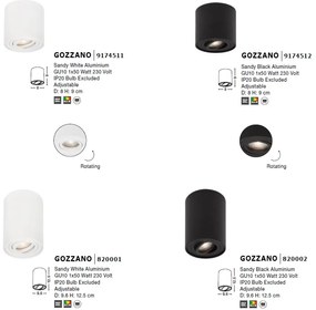 Spot aplicat directionabil GOZZANO negru NVL-9174512