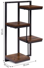 Raft suspendat pentru flori - 4 rafturi