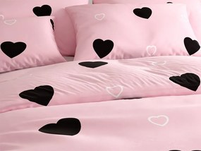 Lenjerie de pat din crepon CORAZON POLY roz Dimensiune lenjerie de pat: 70 x 90 cm | 140 x 220 cm