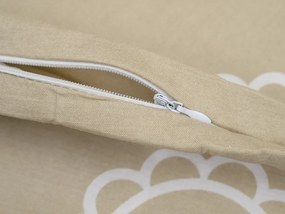 Husa de perna din bumbac DEAMON POLY 45x45 cm, bej