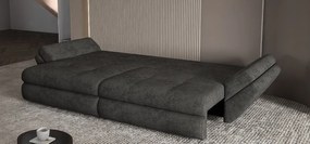 Canapea extensibilă dumonde cu ladă de depozitare si sezut confortabil din spuma high-density, Loana Enjoy Negru 300x100 cm