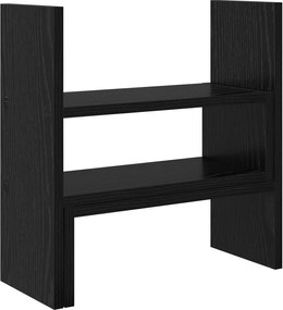 vidaXL Suport pentru Birou Monitor Stejar Negru 40 x 17 x 41 cm