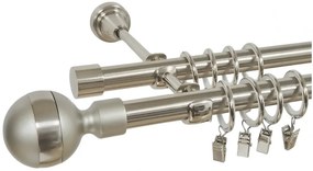 Galerie dubla JAMES /19 – inox (Alege marime: 200 cm)