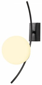 Aplica de Perete Hilal - 3821, Soclu E27, Max. 60W, Culoare Negru / Alb