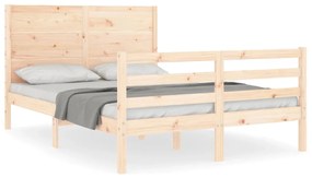 3194631 vidaXL Cadru de pat cu tăblie, 120x200 cm, lemn masiv