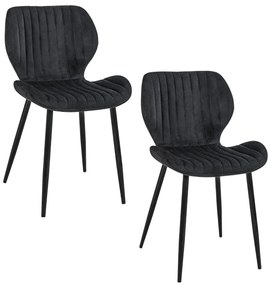 Scaun de sufragerie Saira (Negru) (2buc). 1071284