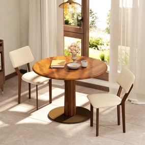 HOMCOM Set de 2 scaune de masă, scaune de bucătărie cu spătar, picioare din lemn, material textil aspect lin 49 x 56 x 85 cm bej | Aosom Romania