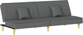 vidaXL Canapea extensibilă, gri închis, material textil