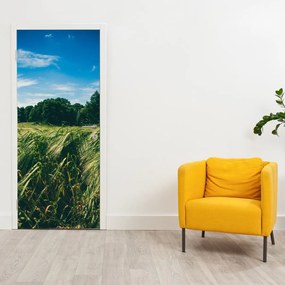 Fototapet pentru ușă - Lunca și pădurea (95x205cm)