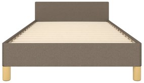 Cadru de pat cu tablie, gri taupe, 80x200 cm, textil Gri taupe, 80 x 200 cm, Cu blocuri patrate