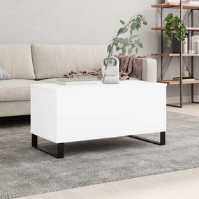 vidaXL Măsuță de cafea, alb, 90x44,5x45 cm, lemn compozit