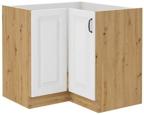 Dulap inferior de bucătărie, de colț Sheila 89 x 89 DN 1F BB (stejar artisan + alb). 1032447