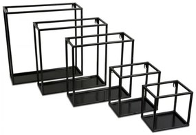 Poliță de perete neagră 35x35 cm