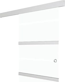 vidaXL Ușă glisantă, argintiu, 90 x 205 cm, sticlă ESG și aluminiu