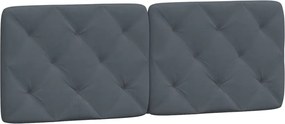 vidaXL Pernă tăblie de pat, gri închis, 140 cm, catifea