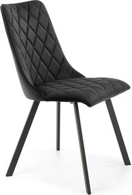Scaun K450, negru, stofa catifelata/metal, 44x58x85 cm