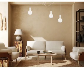 Lustră pe cablu MIROS 3xE27/60W/230V albă