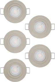 Eglo BARRANCO 902269 – Set 5 spoturi LED încastrate, 4,8 W, 230 V, crom