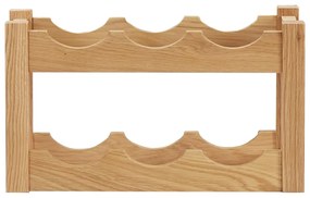 289201 vidaXL Suport 6 sticle de vin, 37 x 21 x 21, lemn masiv de stejar