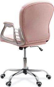 Scaun de birou din catifea elegant OFF 437 roz
