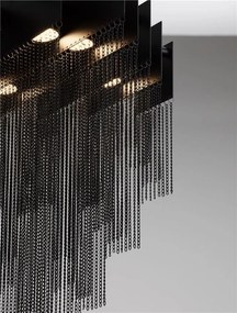 Lustra LED suspendata design modern REVIA negru