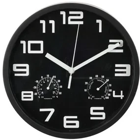 Ceas de perete Bristol, 25 x 4 cm, negru