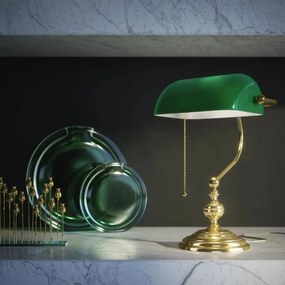 Lampa de birou din alama design clasic Banker