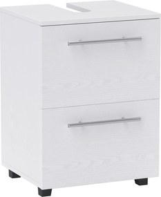 HOMCOM Dulap de Baie Sub Lavoar cu Sertar și Dulap, Unitate Economisitoare de Spațiu, 41,5 x 35,5 x 59 cm, Alb | Aosom Romania