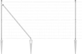 vidaXL Gard cu Stâlp Argintiu 1,2 x 10 m Oțel