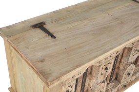 Comodă TV rustică natur , din lemn sculptat „Charm”