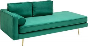 Pat de zi/ Canapea relax eleganta Diva 195cm, catifea verde smarald
