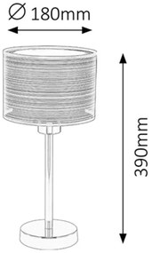 Rabalux 2631 - Lampă de masă ANASTASIA E27/60W