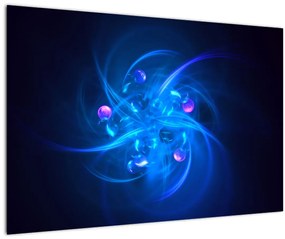 Tabloul modern cu abstracțiune albastră (90x60 cm)