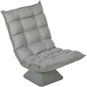 HOMCOM Fotoliu de sol paresos fotoliu relax fotoliu lounge design capitonat înclinare spătar reglabil pivotant 360° | Aosom Romania