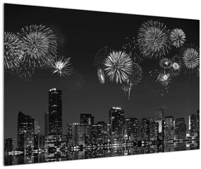 Tablou - Artificii in Miami (90x60 cm)