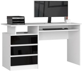 Masă PC Bronte (Alb + negru lucios). 1068810