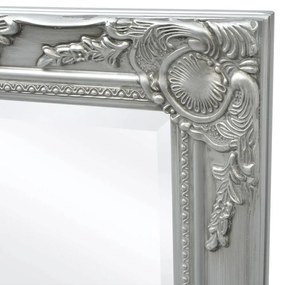 Oglinda verticala in stil baroc 120 x 60 cm argintiu 1, Argintiu, 120 x 60 cm