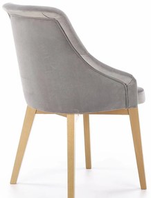 Scaun Toledo 2 velvet gri/stejar miere Solo 265
