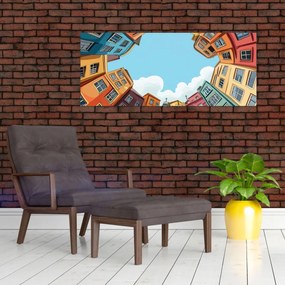 Tablou - Între case (120x50 cm)