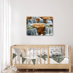 Tablou pe sticlă cu cascade (70x50 cm)