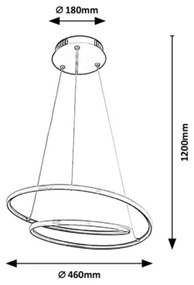 Lustră LED pe cablu Rabalux LED/40W/230V