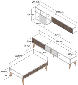 Mobilier living Milhouse set 481 (Nuc + Alb) . 1102359