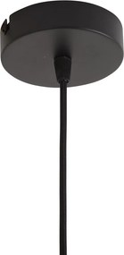 Hanglamp zwart met bruine papieren touw kap 50/50/30 - Combi 1