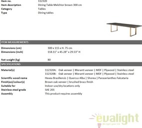 Masa LUX Melchior alama, 300cm 112320 HZ