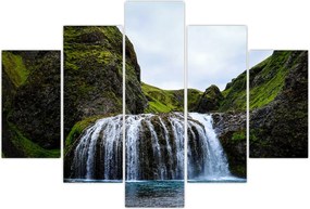 Tablou - Stânci cu cascadă (150x105 cm)