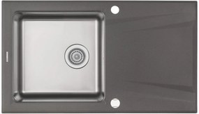 Chiuvetă granit-inox, 1-cuvă cu picurător, Prime, ZSR_T113