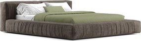 Pat lemn masiv tapițat Monroe 140/160/180×200 cm - 140x200, Da