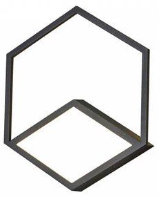 Aplica perete moderna neagra dimabila minimalista Kubick S